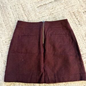 Madewell Burgundy Wool Skirt